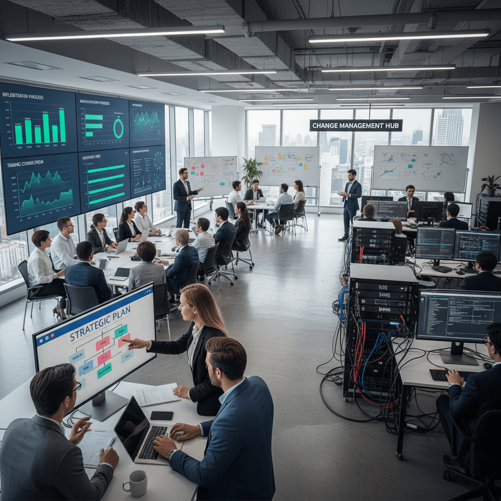 Newsletter and subscription illustration featuring email marketing, content updates, HR industry insights, and professional communication design